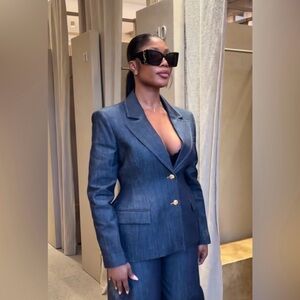 Zara ZW Collection Denim Blazer. 

*Sold Out Everywhere* 2342/223/407